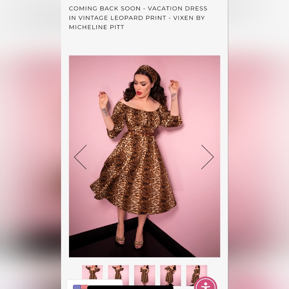 3x Leopard Vacation Dress with belt from Vixen by Micheline Pitt